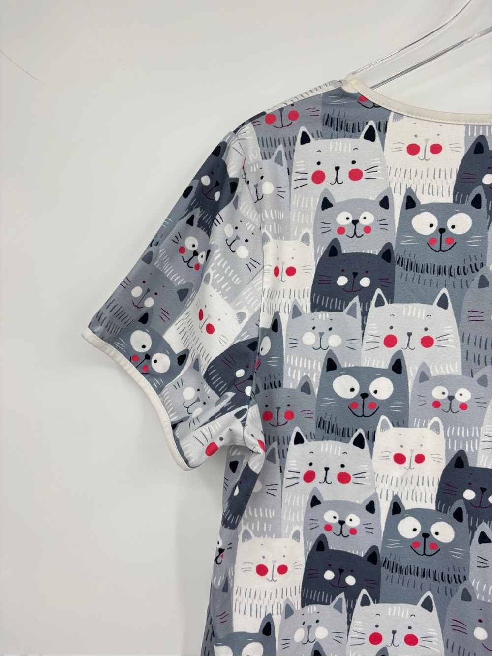 Ekouaer Cat Print Pajama Short Set - Picture 9 of 16